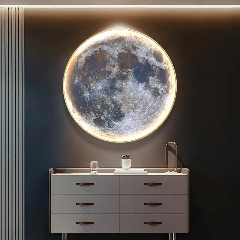 Circular Moon Wall Light — Modern LED Sconce