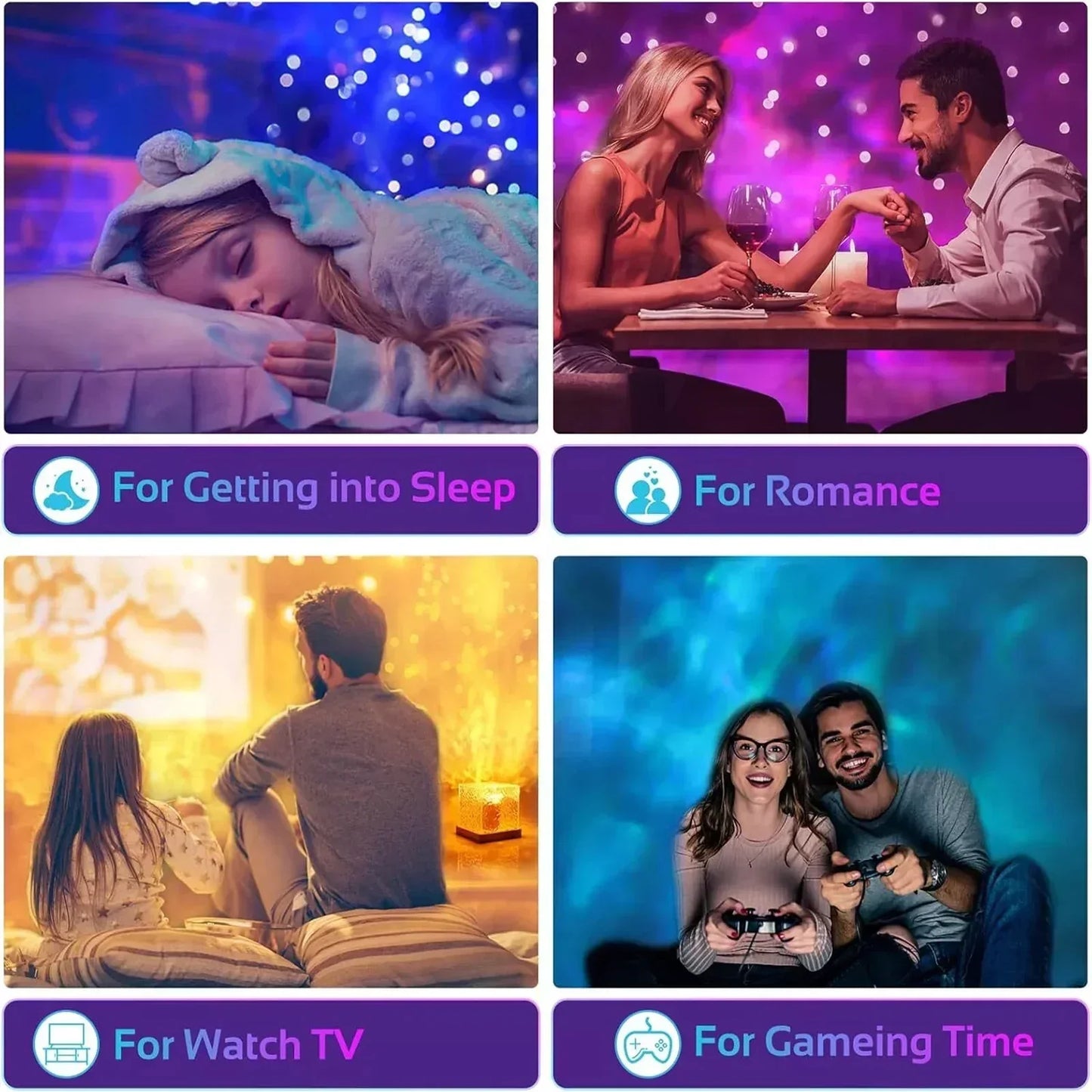 Ocean Wave Aurora Projector Lamp — 16 Colours with Remote