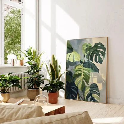 Monstera Botanical Canvas Print — Unframed