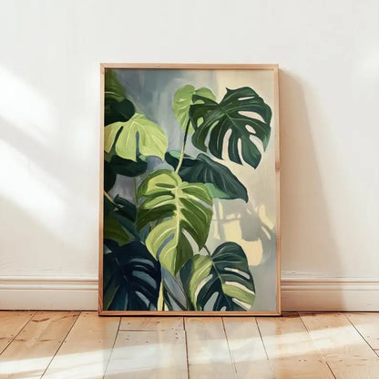 Unframed monstera leaf botanical canvas print