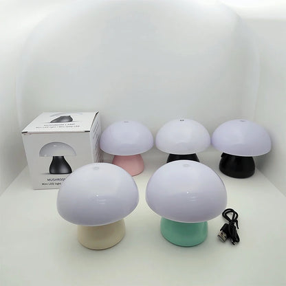 Rechargeable Mushroom Table Lamp — Cordless Touch Dimming