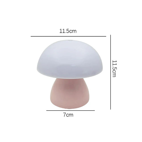Rechargeable Mushroom Table Lamp — Cordless Touch Dimming