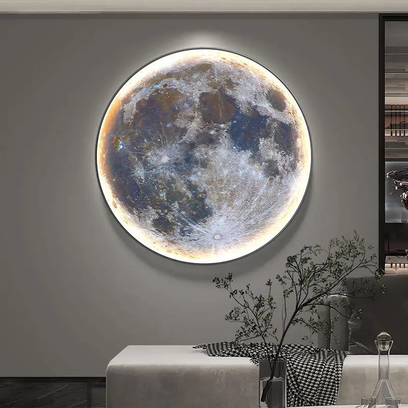 Circular Moon Wall Light — Modern LED Sconce