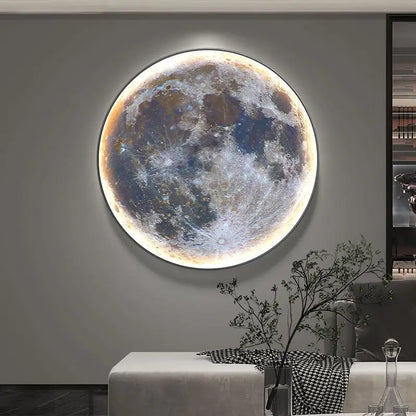 Circular Moon Wall Light — Modern LED Sconce