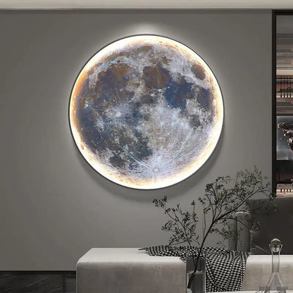 Circular Moon Wall Light — Modern LED Sconce