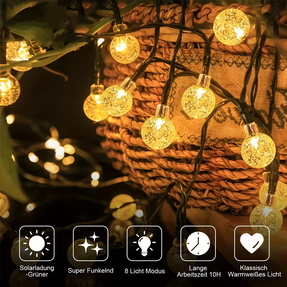 Crystal Bubble Ball String Lights — USB, 3m to 10m